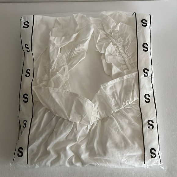 Mango Combination White Midi Dress New - Picture 5 of 5